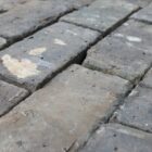 A batch of antique handmade Staffordshire Blue Pavers, a standard 9 inch brick, but with a trademark of the Star of David with a W in the centre, marking these as made by P & S Wood around 1890