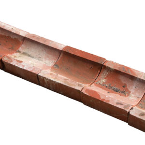 Beautiful patina on a reclaimed terracotta gully brick that will bring a timeless appeal to courtyard or patio drainage