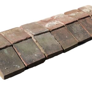 Reclaimed red handmade single sill bricks with a weathered patina