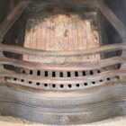 Minor weathering in the grate and fireback on this reclaimed cast iron Stovax fire insert in otherwise immaculate condition
